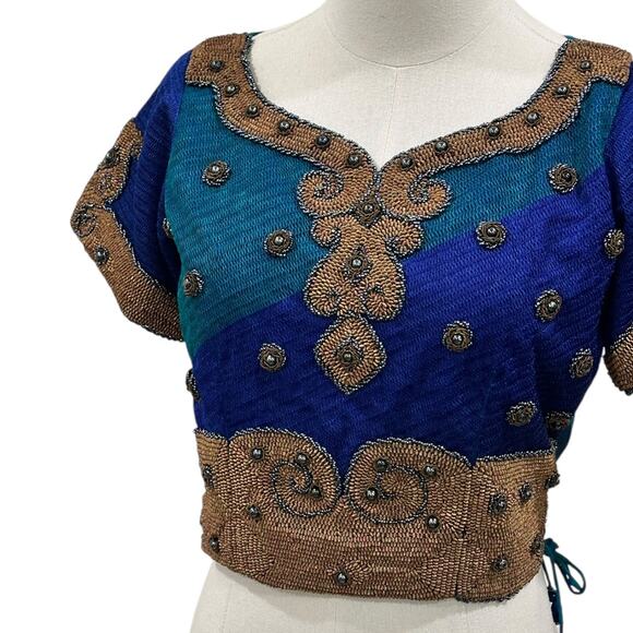 Authentic Indian Ready Made Choli Beaded Top - Picture 8 of 8